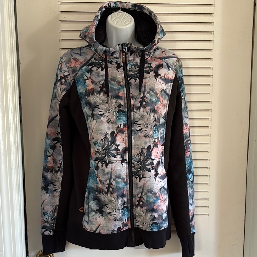 ROXY Jacket with Floral Pattern and Hood S